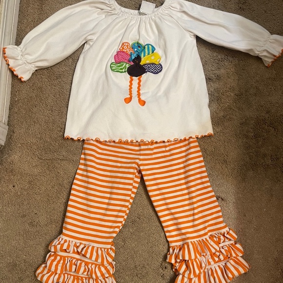 Cute turkey two-piece set size 4 - Picture 1 of 4